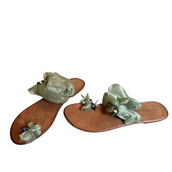 Lisa Paris Toe Wrap Tulle Flats, Sz 8 - Picture 3 of 10